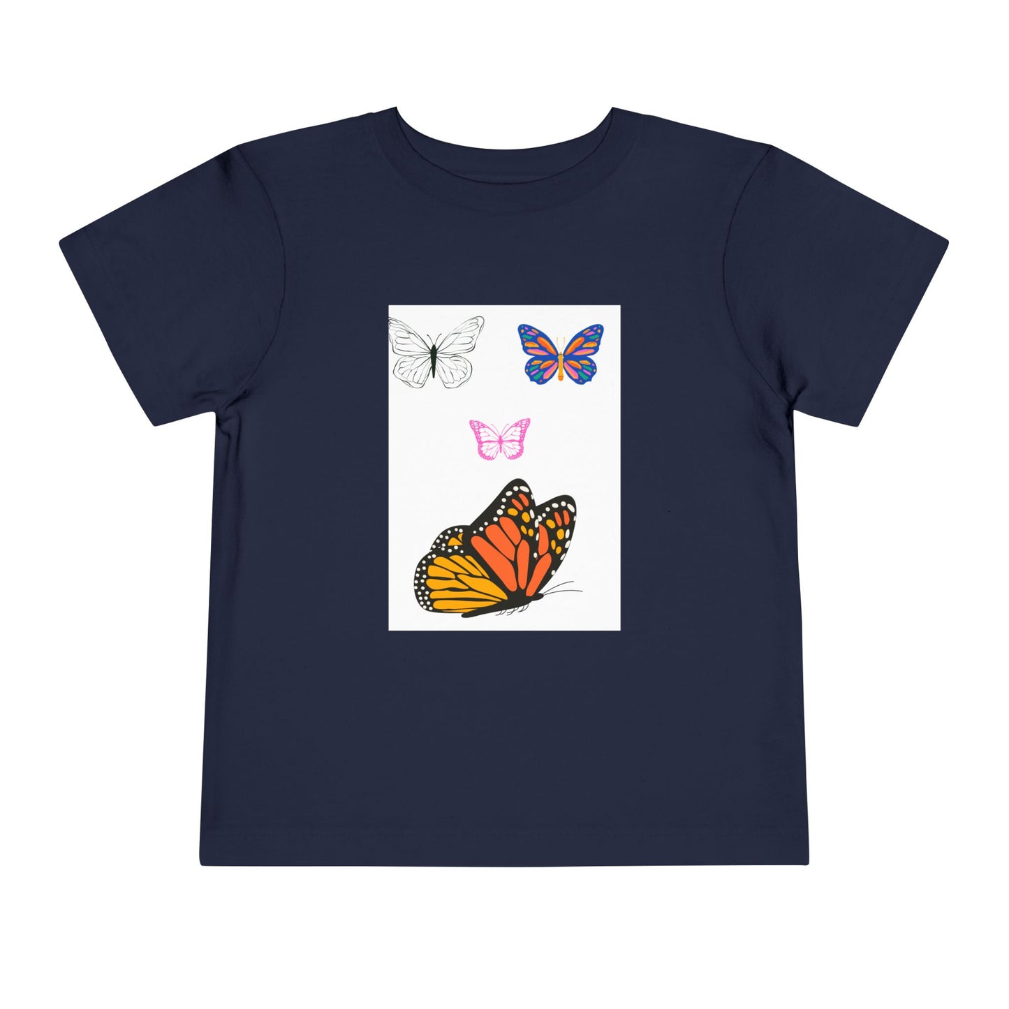 Butterfly Toddler Tee, Cute Kids Shirt, Summer Outfit, Nature Lover Gift, Playful Apparel for Little Ones, Butterfly Design T-Shirt