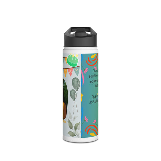 Colorful Birthday Celebration Water Bottle, Fun Hydration Gift for Kids and Adults, Personalized Party Supplies, Eco-Friendly Drinkware
