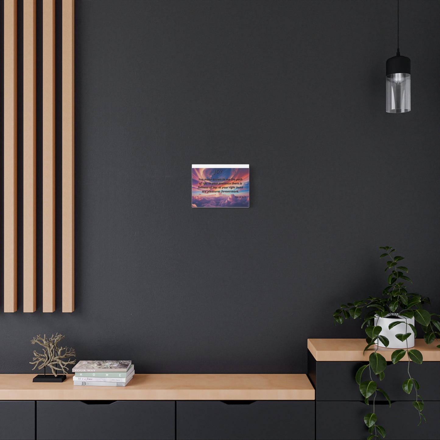 Inspirational Wall Canvas - 'Joy' Psalm 16:11