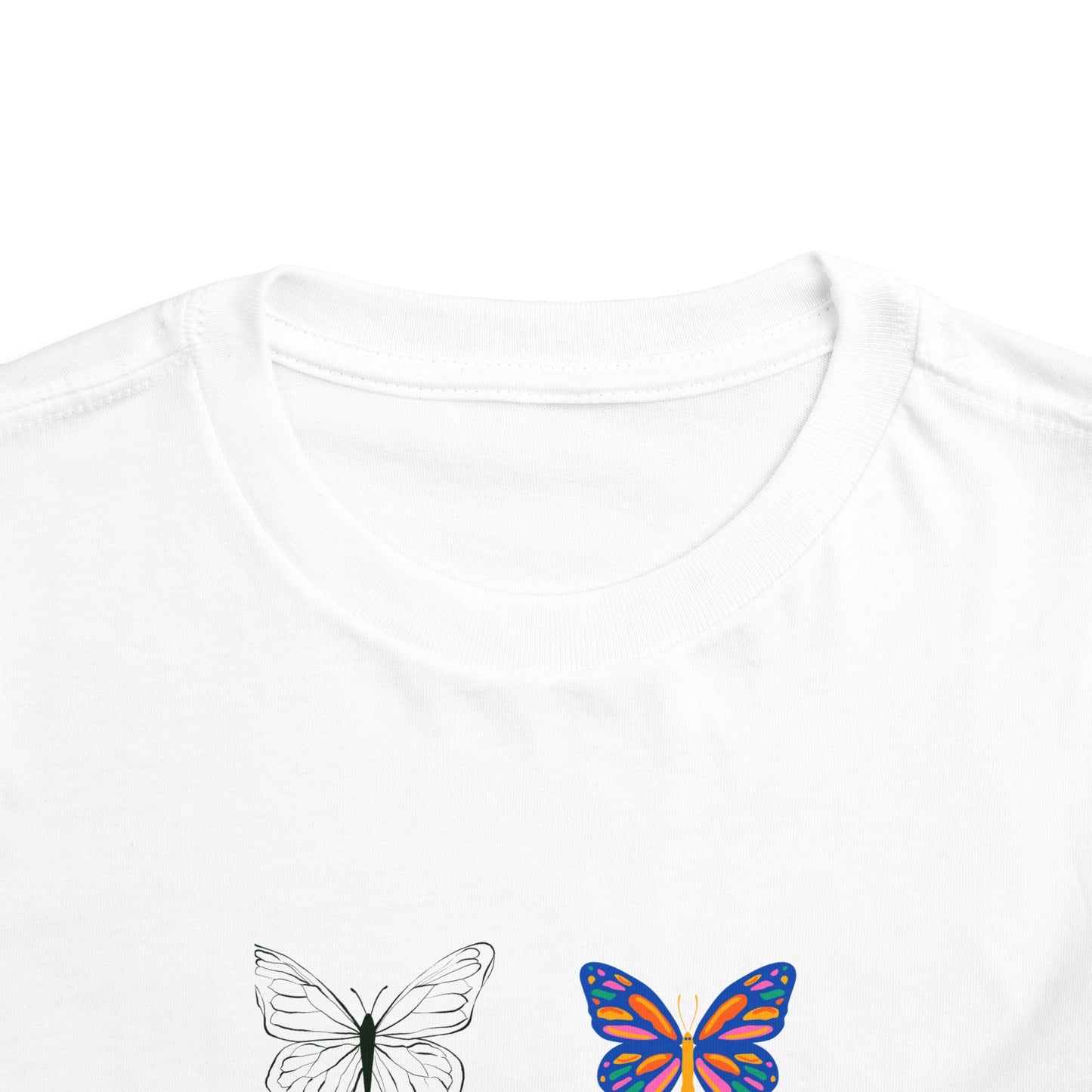 Butterfly Toddler Tee, Cute Kids Shirt, Summer Outfit, Nature Lover Gift, Playful Apparel for Little Ones, Butterfly Design T-Shirt