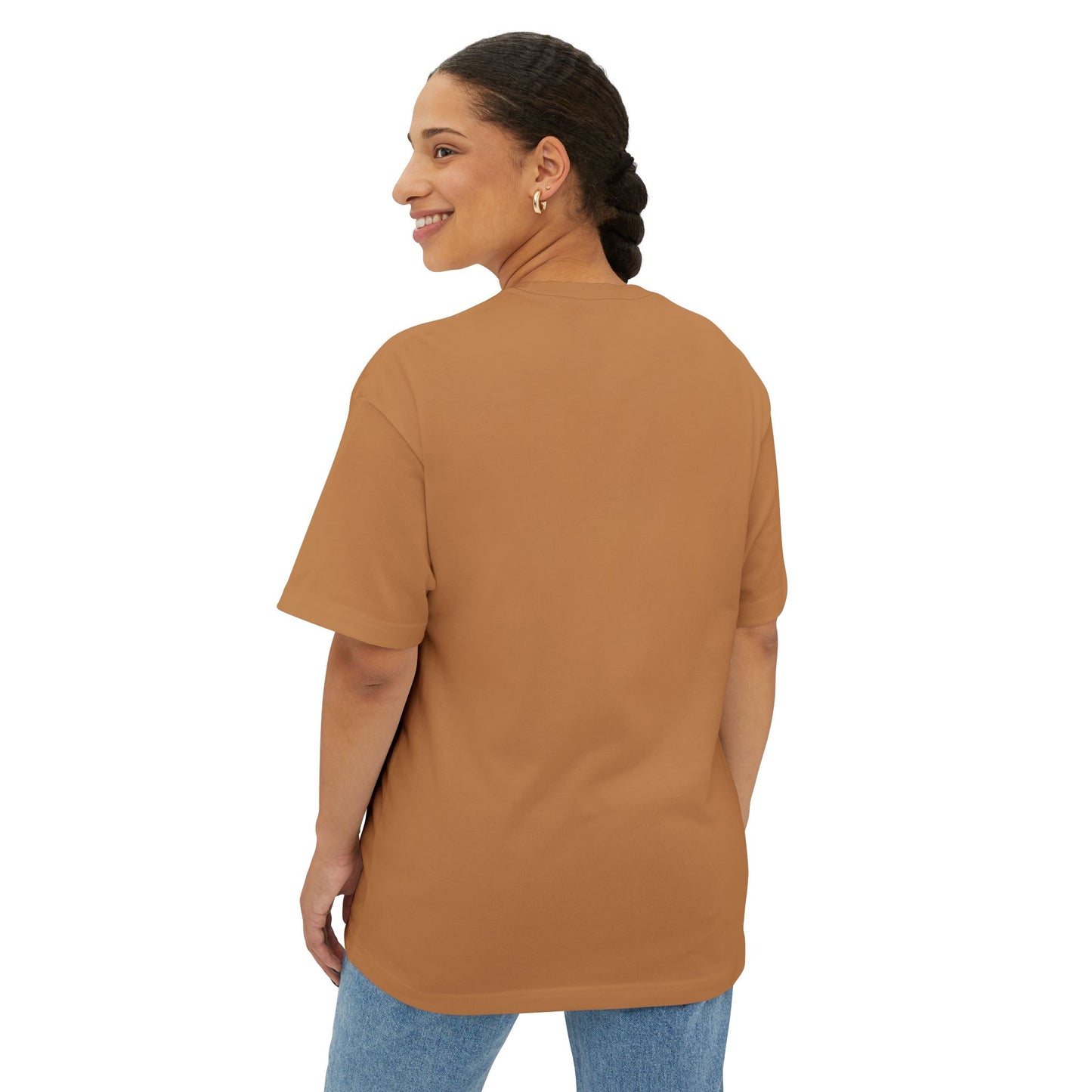 Cute Cat in Bread Oversized Tee - Unisex Boxy T-Shirt for Cat Lovers