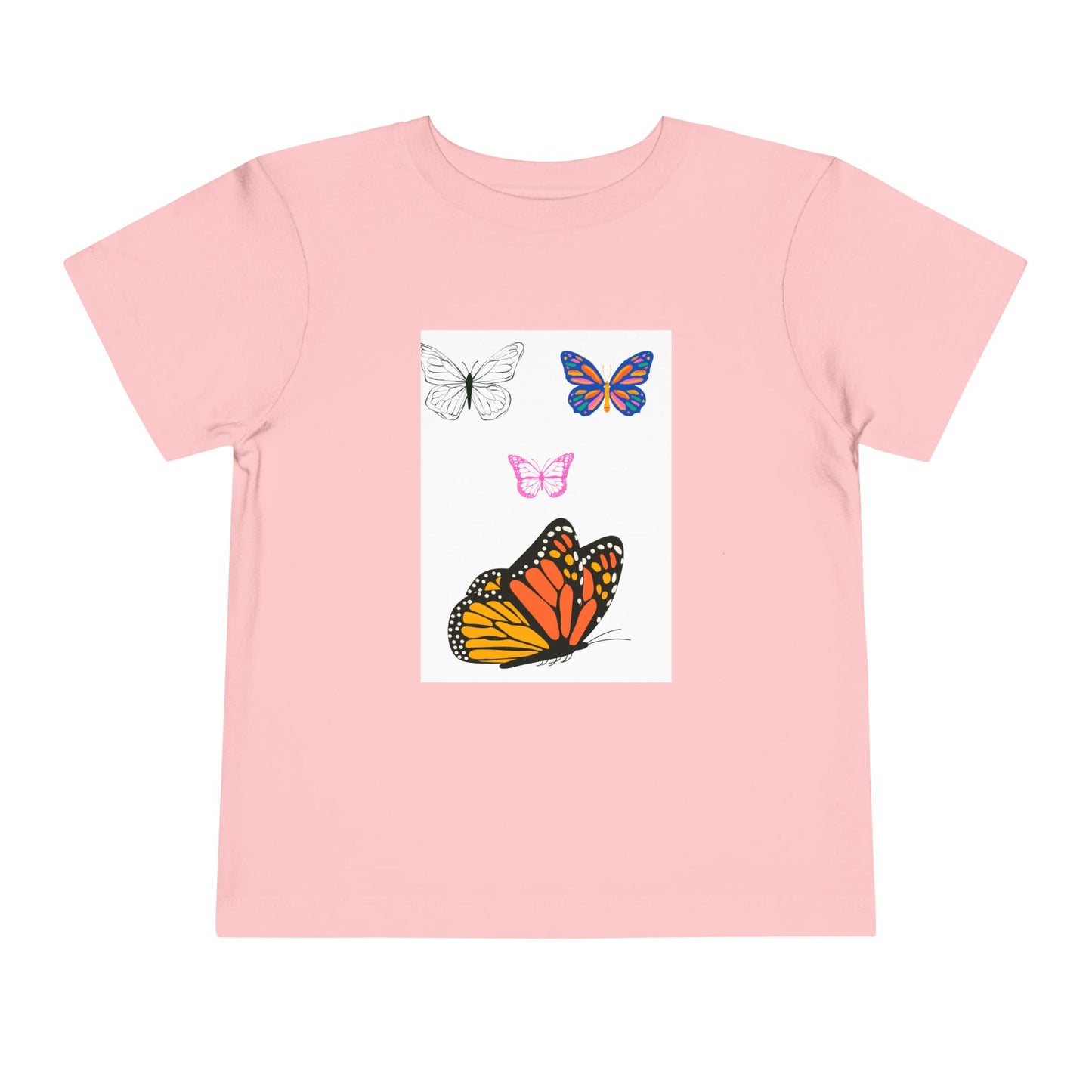 Butterfly Toddler Tee, Cute Kids Shirt, Summer Outfit, Nature Lover Gift, Playful Apparel for Little Ones, Butterfly Design T-Shirt