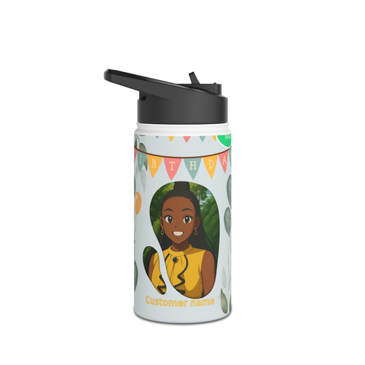 Colorful Birthday Celebration Water Bottle, Fun Hydration Gift for Kids and Adults, Personalized Party Supplies, Eco-Friendly Drinkware