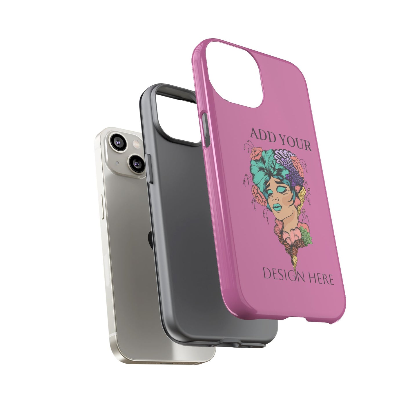 Tough Cases Phone Case, Custom Art Case for Her, Unique Gift, Flower Design, Personalized Phone Accessory, Stylish Cell Cover