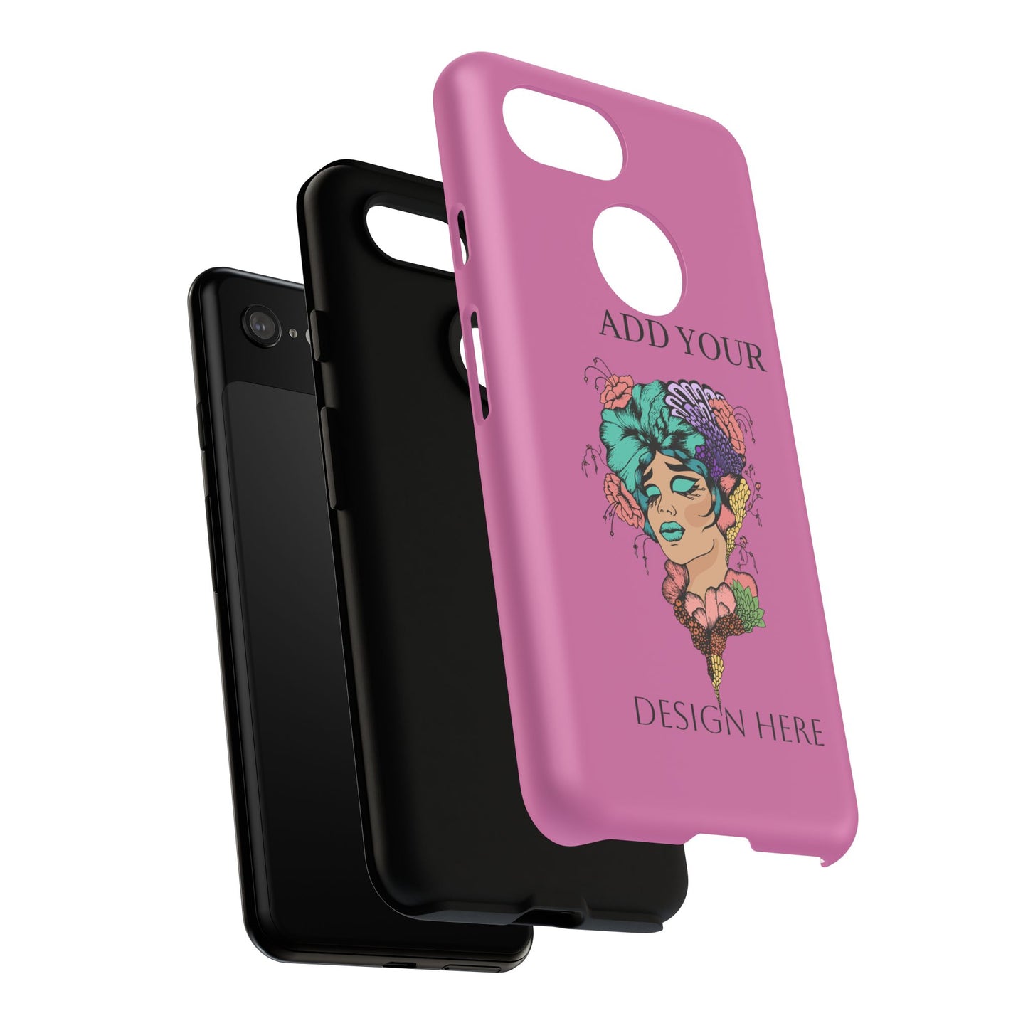Tough Cases Phone Case, Custom Art Case for Her, Unique Gift, Flower Design, Personalized Phone Accessory, Stylish Cell Cover