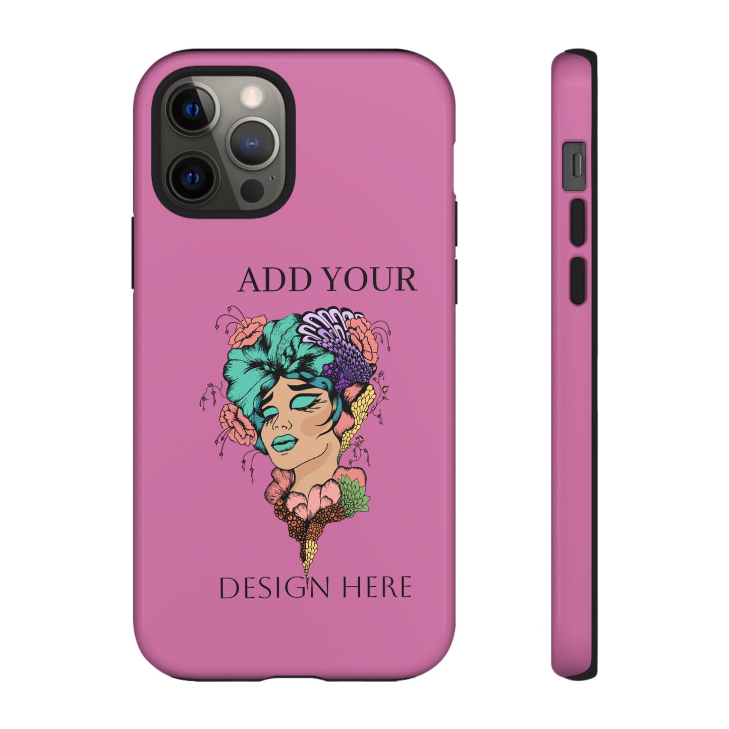 Tough Cases Phone Case, Custom Art Case for Her, Unique Gift, Flower Design, Personalized Phone Accessory, Stylish Cell Cover