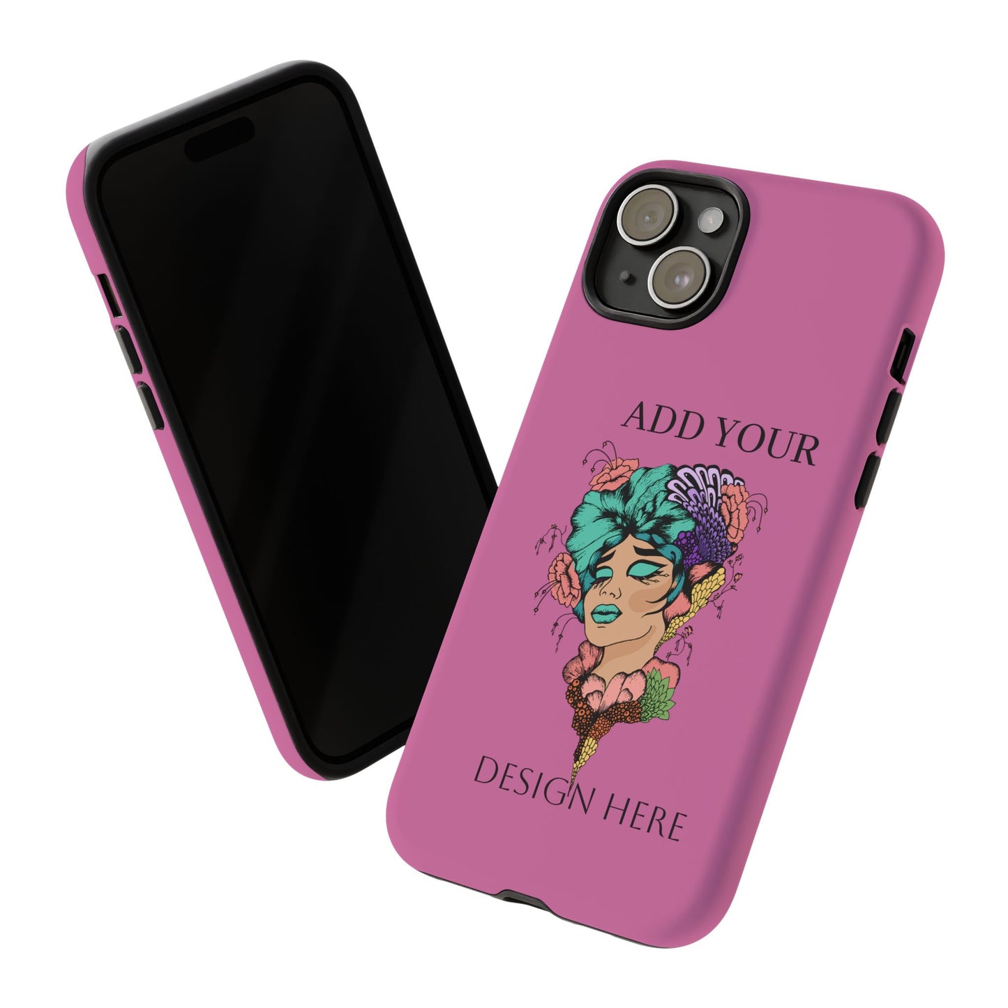 Tough Cases Phone Case, Custom Art Case for Her, Unique Gift, Flower Design, Personalized Phone Accessory, Stylish Cell Cover