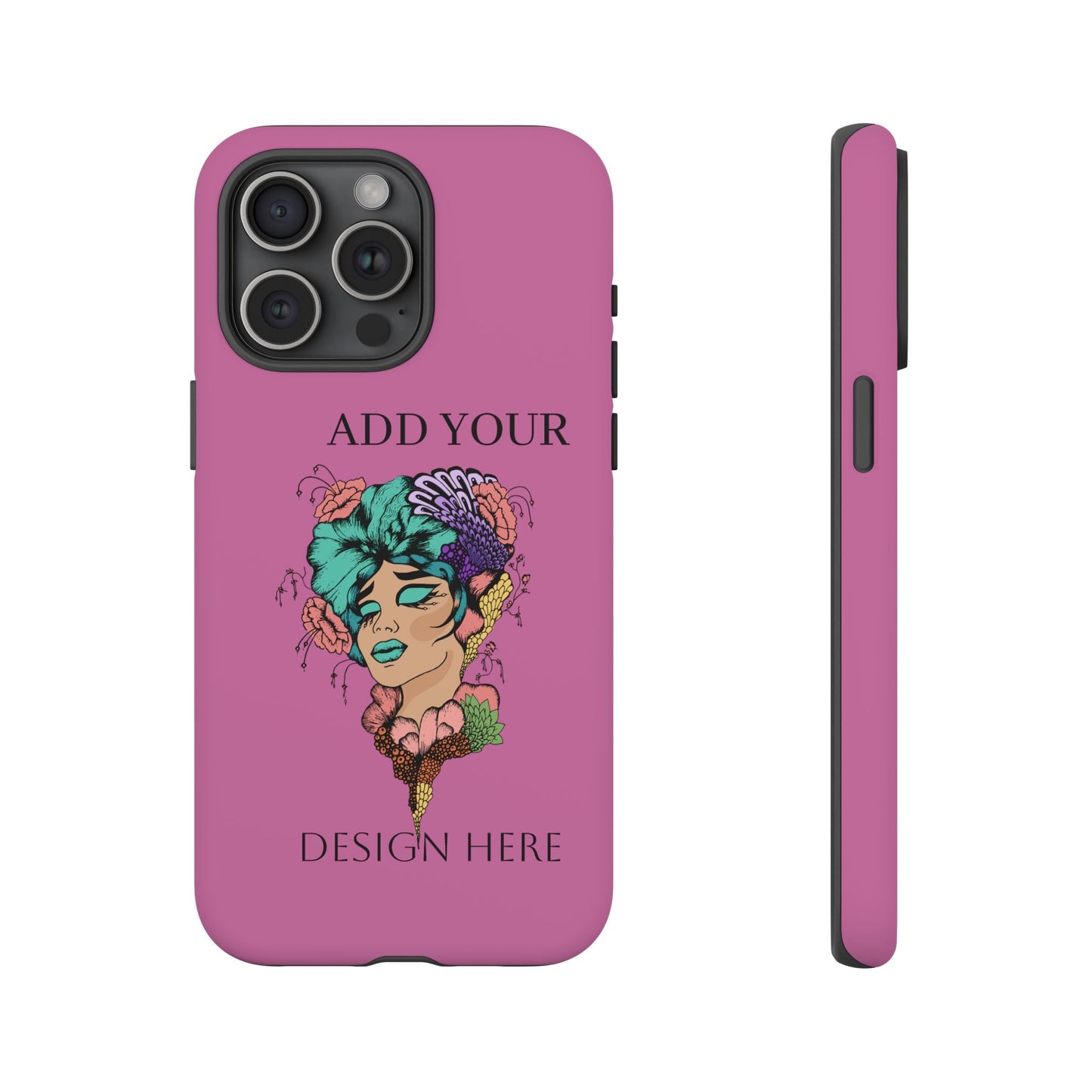 Tough Cases Phone Case, Custom Art Case for Her, Unique Gift, Flower Design, Personalized Phone Accessory, Stylish Cell Cover