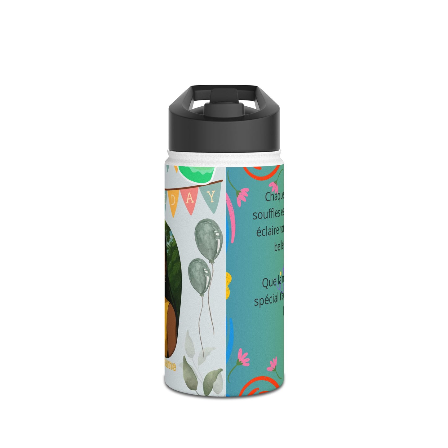 Colorful Birthday Celebration Water Bottle, Fun Hydration Gift for Kids and Adults, Personalized Party Supplies, Eco-Friendly Drinkware
