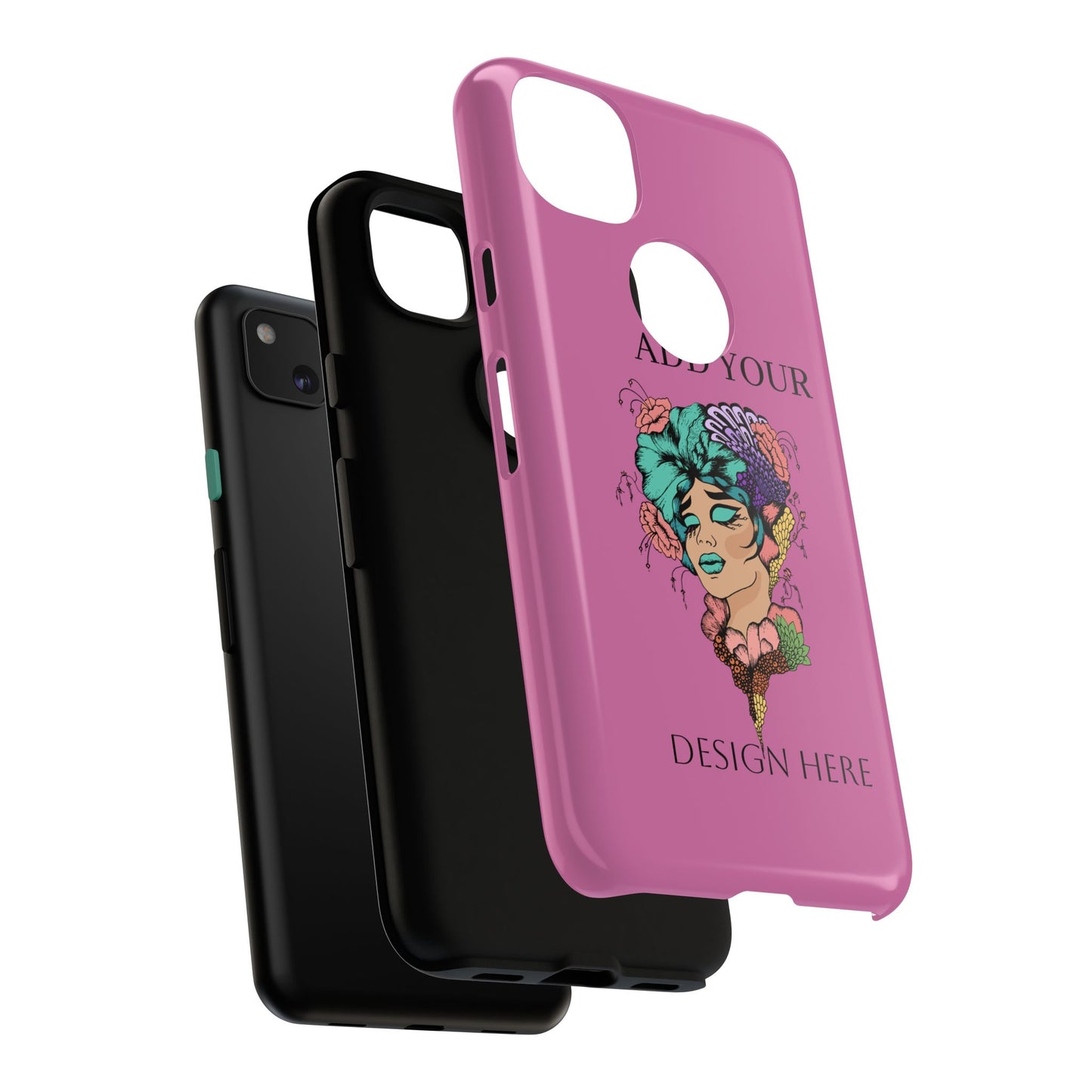 Tough Cases Phone Case, Custom Art Case for Her, Unique Gift, Flower Design, Personalized Phone Accessory, Stylish Cell Cover