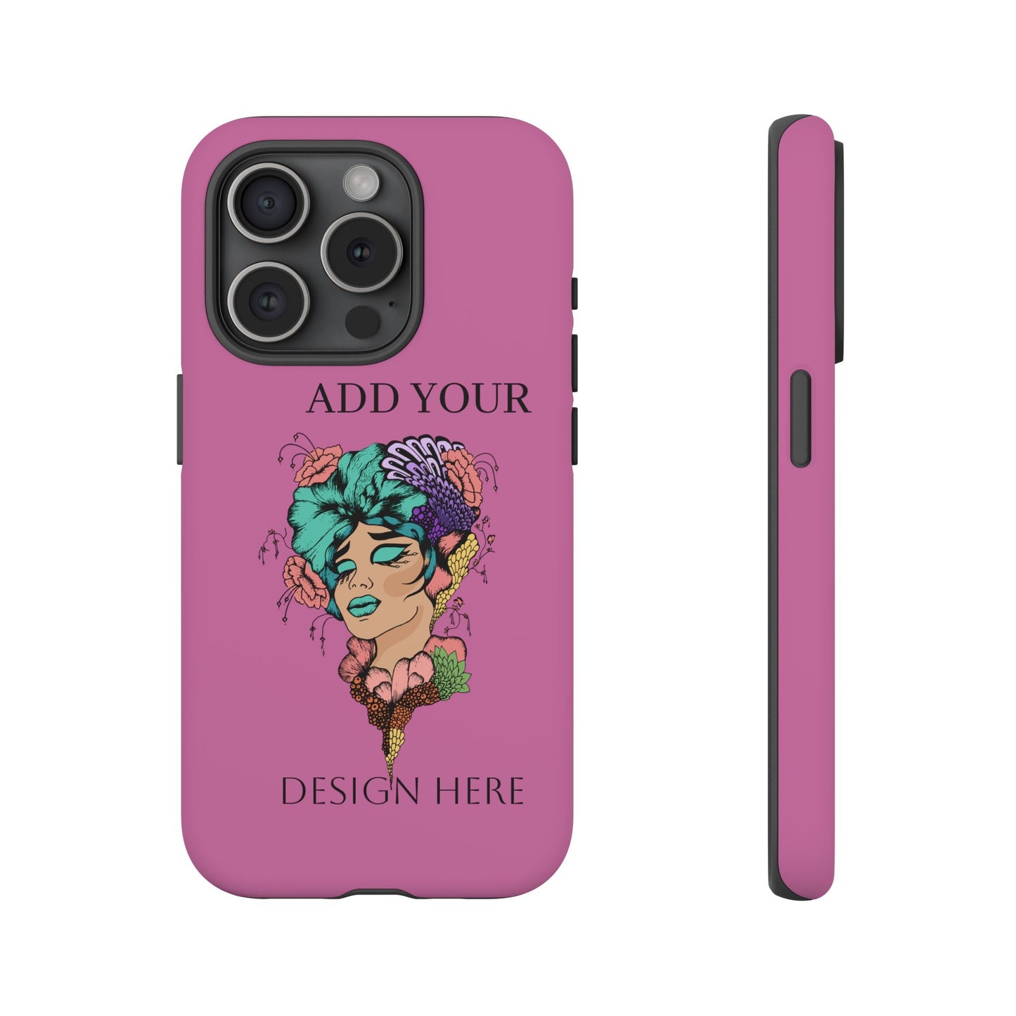 Tough Cases Phone Case, Custom Art Case for Her, Unique Gift, Flower Design, Personalized Phone Accessory, Stylish Cell Cover