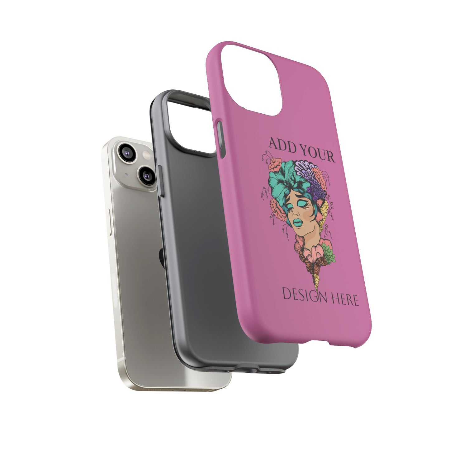Tough Cases Phone Case, Custom Art Case for Her, Unique Gift, Flower Design, Personalized Phone Accessory, Stylish Cell Cover
