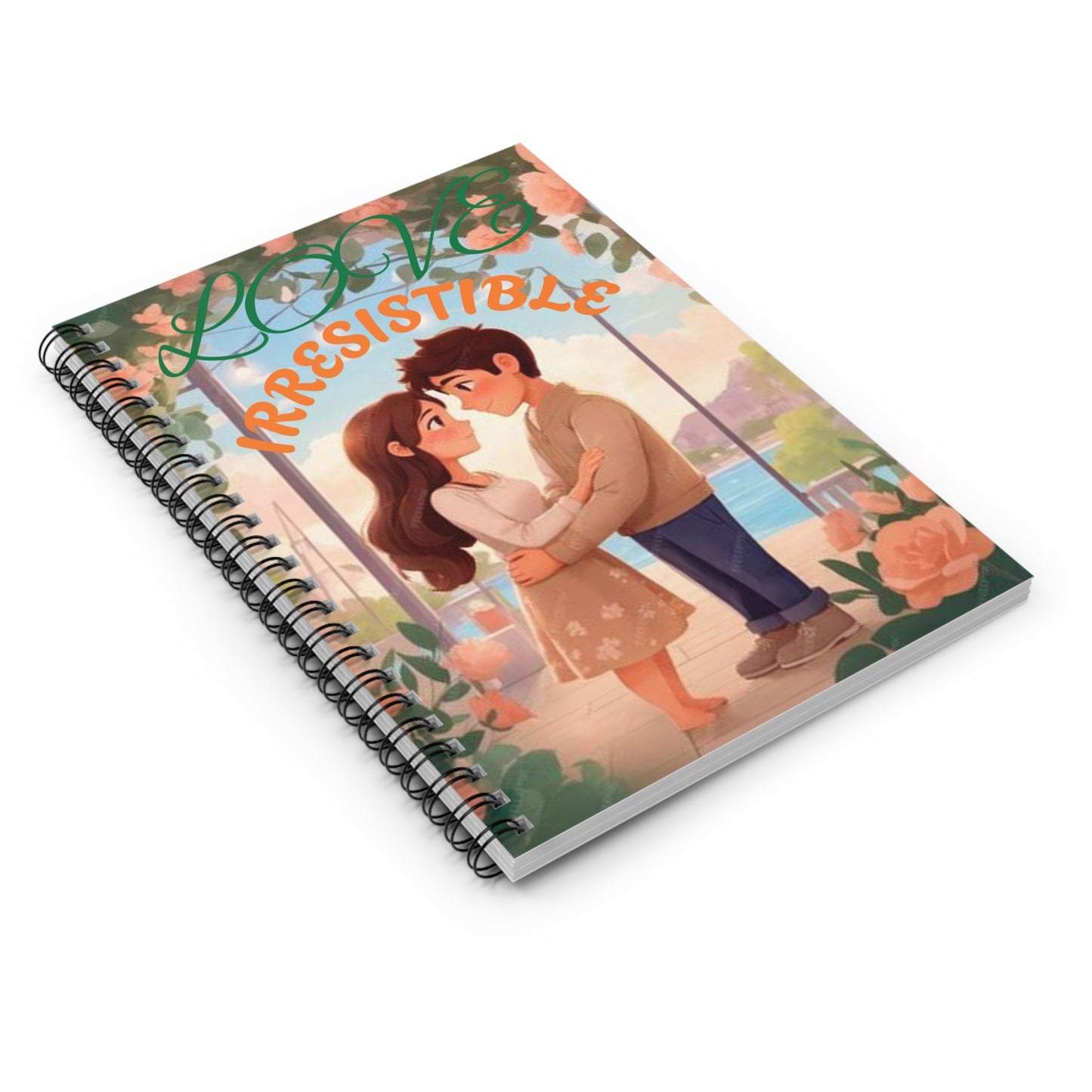 Irresistible Love Spiral Notebook for Romantic Moments, Gift for Couples, Cute Journal, Wedding or Valentine's Day