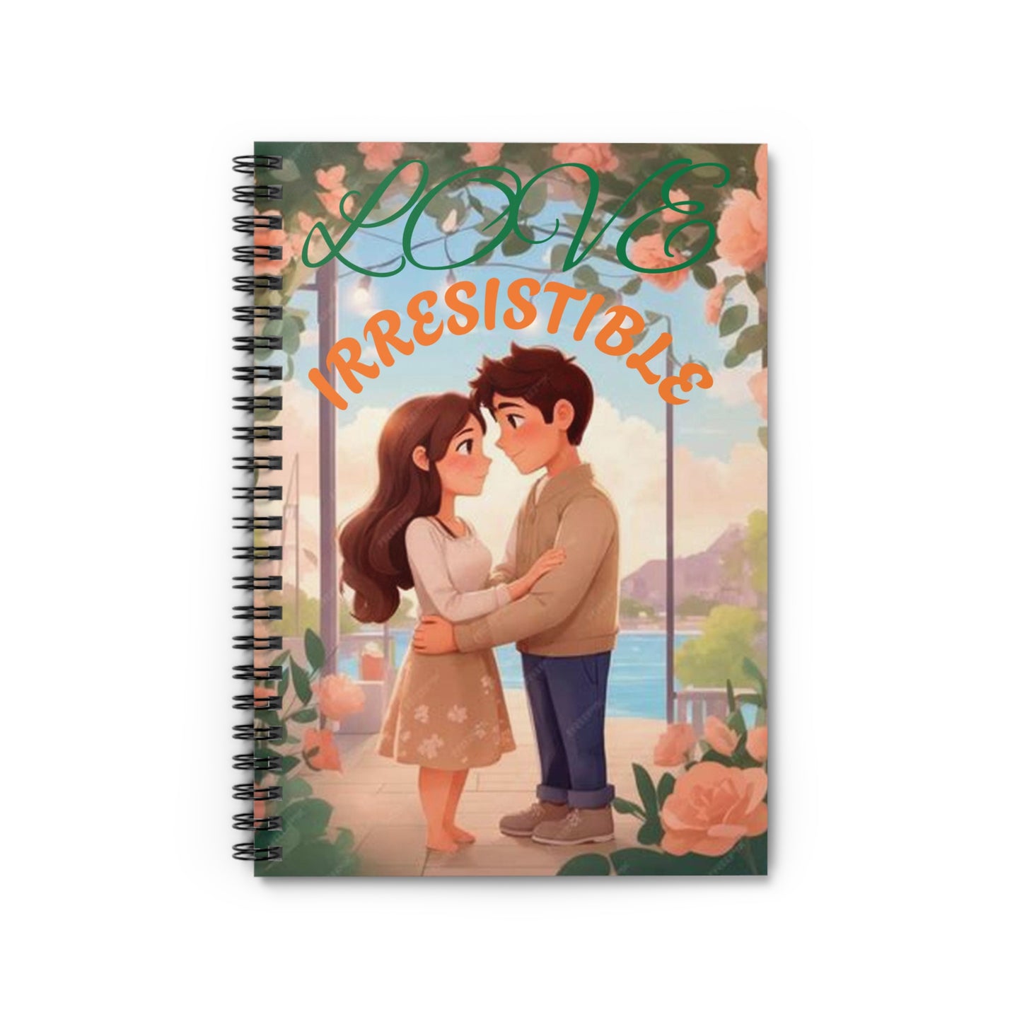 Irresistible Love Spiral Notebook for Romantic Moments, Gift for Couples, Cute Journal, Wedding or Valentine's Day