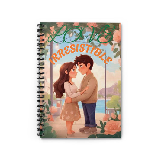 Irresistible Love Spiral Notebook for Romantic Moments, Gift for Couples, Cute Journal, Wedding or Valentine's Day