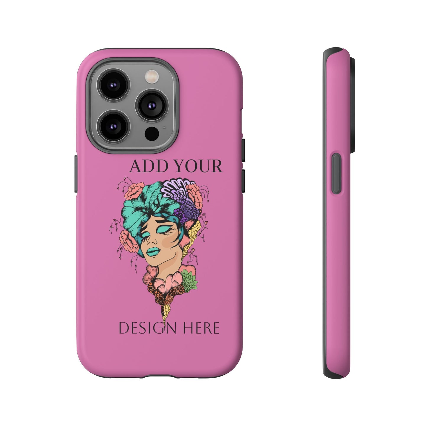 Tough Cases Phone Case, Custom Art Case for Her, Unique Gift, Flower Design, Personalized Phone Accessory, Stylish Cell Cover