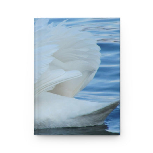 Elegant Swan Hardcover Journal, Nature Diary, Gift for Writers, Swan Lovers, Relaxation, Spring and Summer Journal