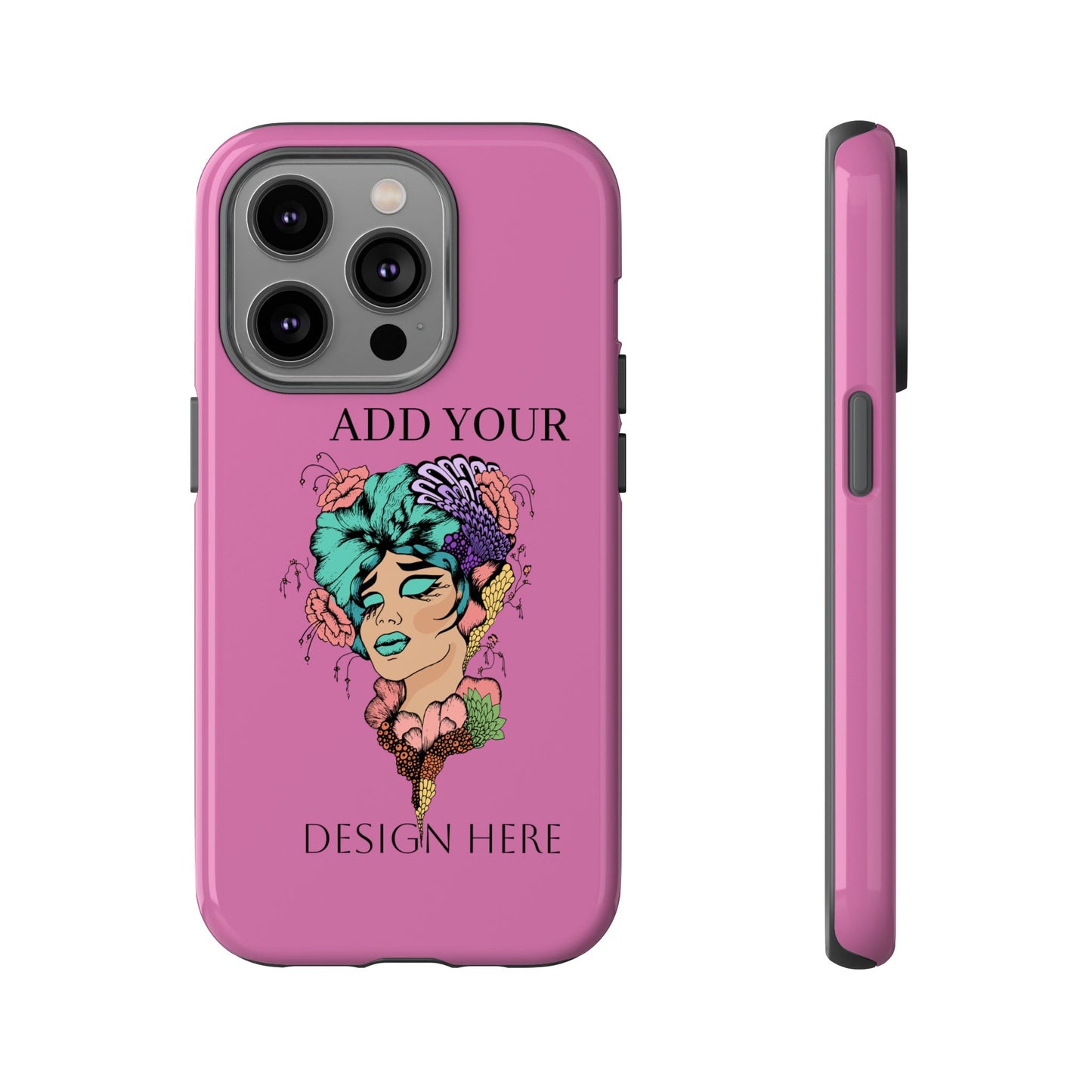 Tough Cases Phone Case, Custom Art Case for Her, Unique Gift, Flower Design, Personalized Phone Accessory, Stylish Cell Cover