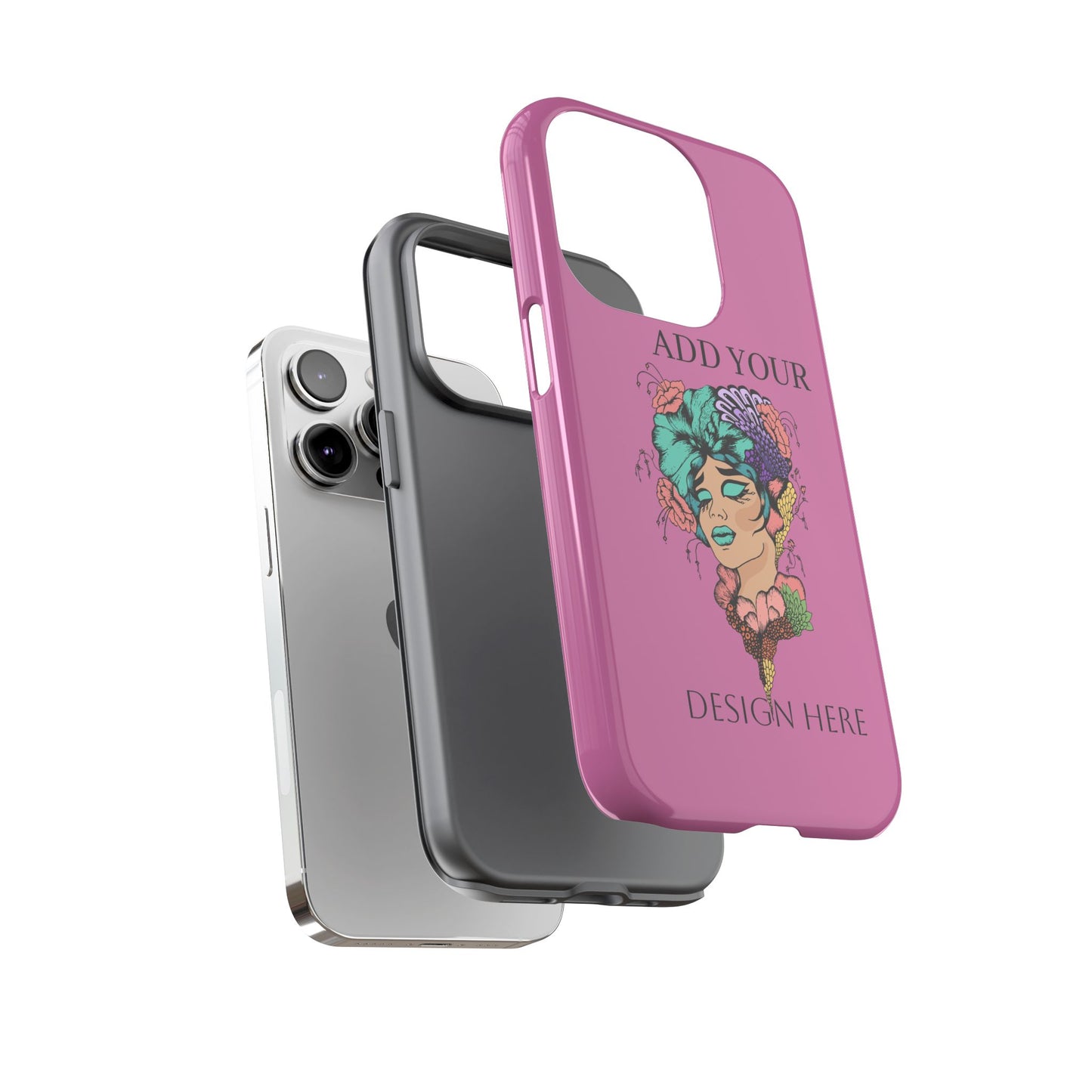 Tough Cases Phone Case, Custom Art Case for Her, Unique Gift, Flower Design, Personalized Phone Accessory, Stylish Cell Cover