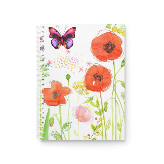 Floral Butterfly Spiral Notebook | Beauty in Bloom, Journal, Gift for Her, School Supplies, Eco-Friendly Stationery