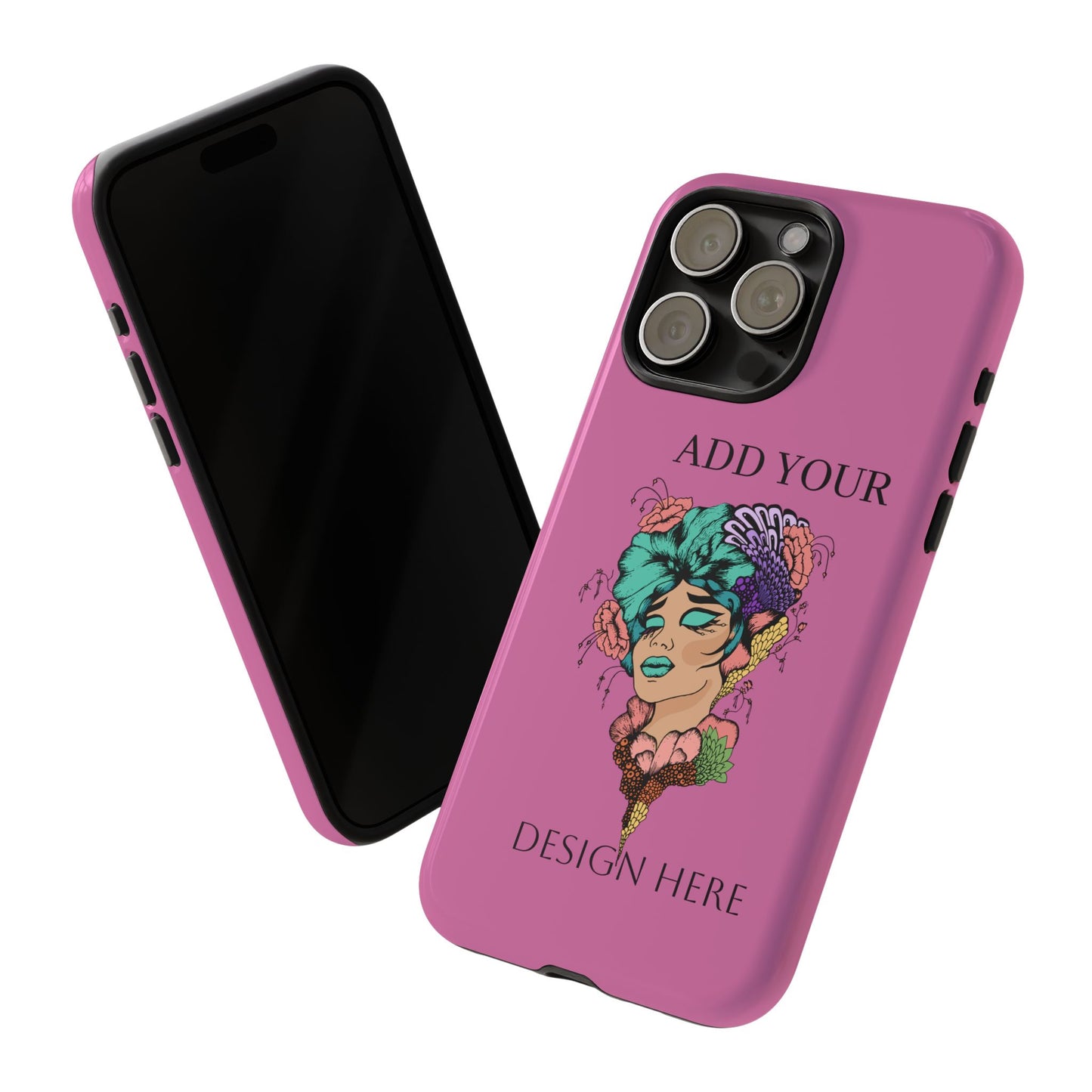 Tough Cases Phone Case, Custom Art Case for Her, Unique Gift, Flower Design, Personalized Phone Accessory, Stylish Cell Cover