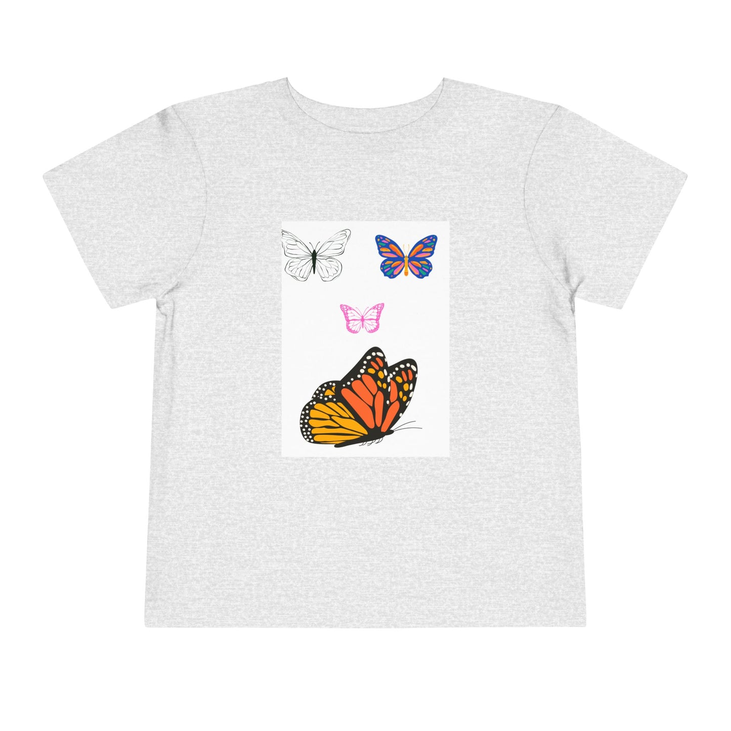 Butterfly Toddler Tee, Cute Kids Shirt, Summer Outfit, Nature Lover Gift, Playful Apparel for Little Ones, Butterfly Design T-Shirt