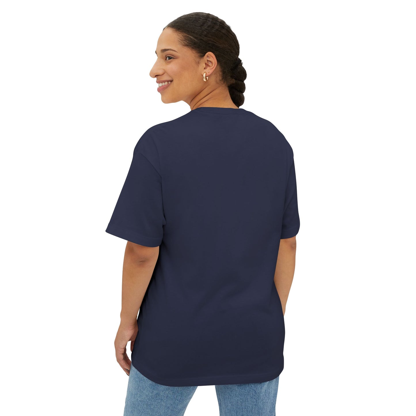 Cute Cat in Bread Oversized Tee - Unisex Boxy T-Shirt for Cat Lovers