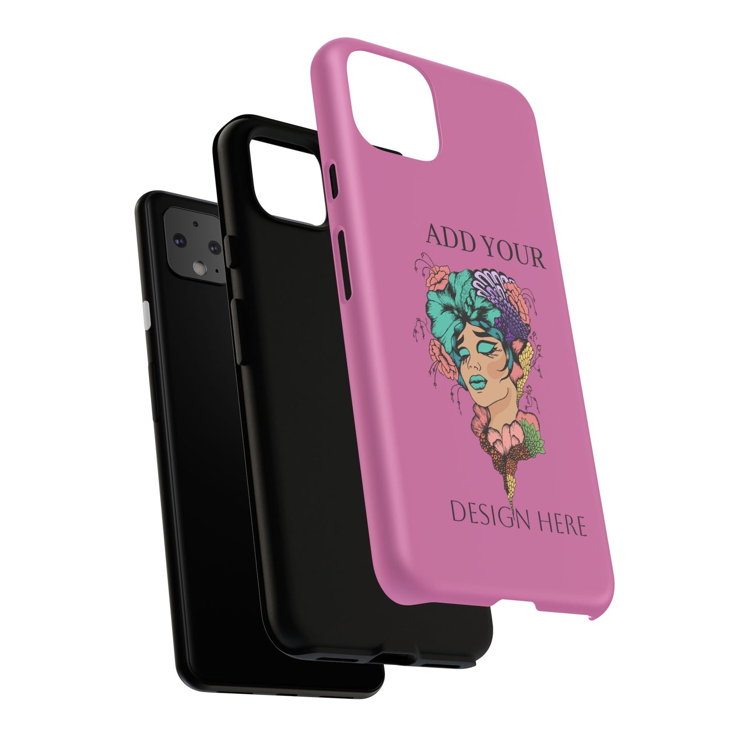 Tough Cases Phone Case, Custom Art Case for Her, Unique Gift, Flower Design, Personalized Phone Accessory, Stylish Cell Cover
