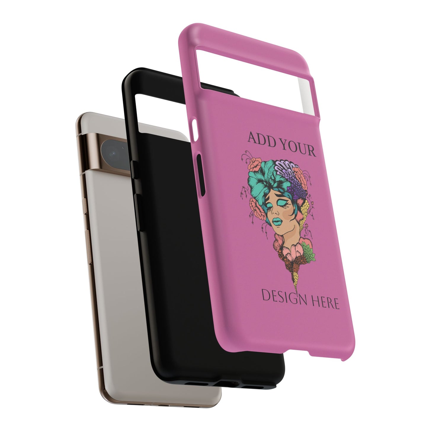 Tough Cases Phone Case, Custom Art Case for Her, Unique Gift, Flower Design, Personalized Phone Accessory, Stylish Cell Cover
