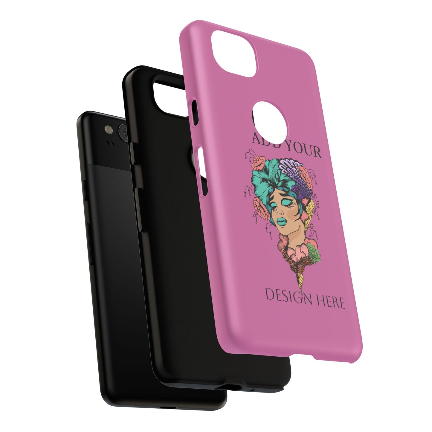 Tough Cases Phone Case, Custom Art Case for Her, Unique Gift, Flower Design, Personalized Phone Accessory, Stylish Cell Cover