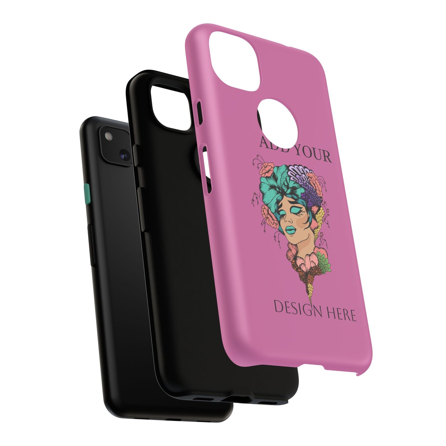Tough Cases Phone Case, Custom Art Case for Her, Unique Gift, Flower Design, Personalized Phone Accessory, Stylish Cell Cover