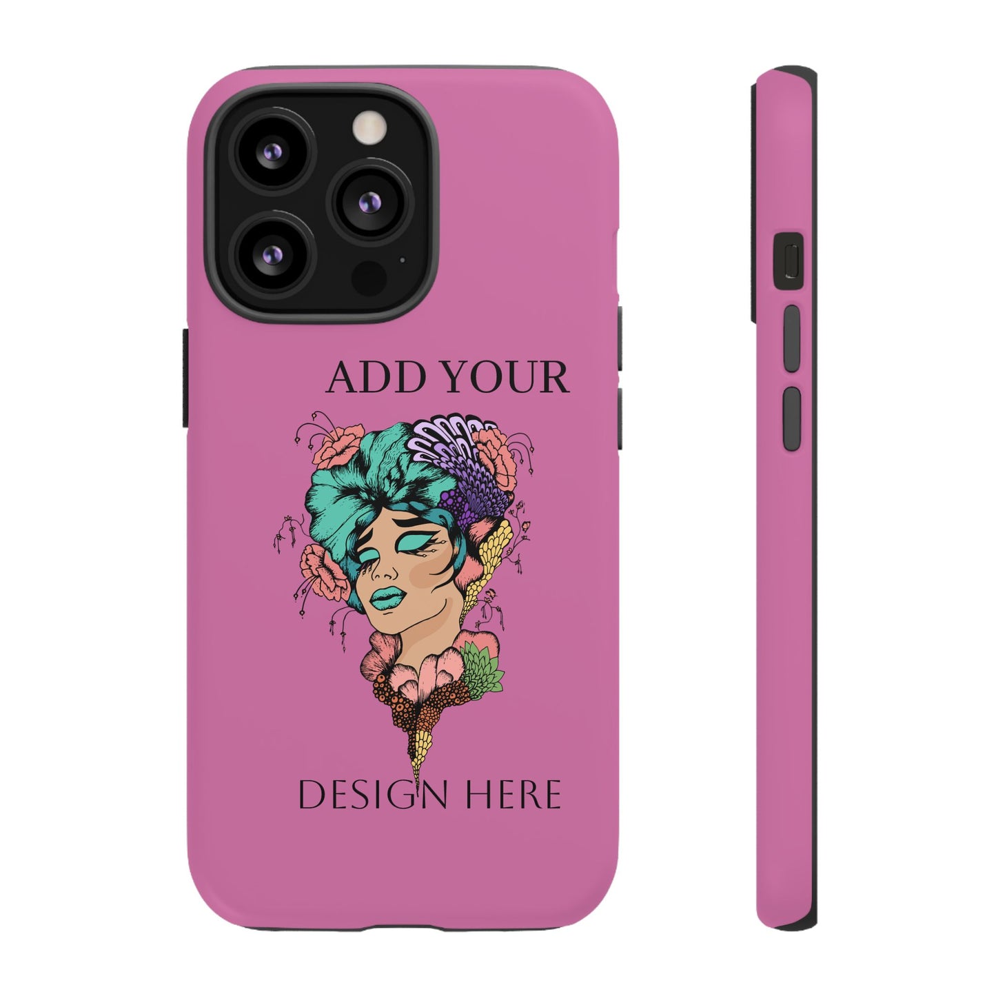 Tough Cases Phone Case, Custom Art Case for Her, Unique Gift, Flower Design, Personalized Phone Accessory, Stylish Cell Cover