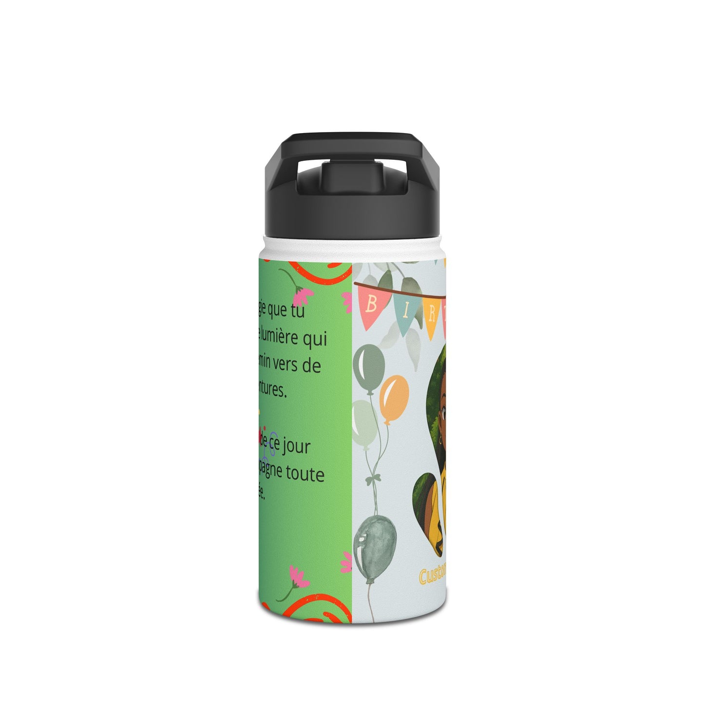 Colorful Birthday Celebration Water Bottle, Fun Hydration Gift for Kids and Adults, Personalized Party Supplies, Eco-Friendly Drinkware